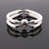 White stingray leather skull Bracelet