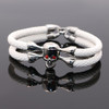 White stingray leather skull Bracelet