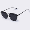 Black Frame & Gray Lens Twin-Beams Cat Eye UV400 Sunglasses