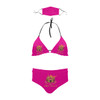 #Rossolini1# Pink Stringy Selvedge Bikini Set with Mouth Mask (S11)