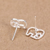 Sterling Silver Elephant Stud Earrings Sterling Silver Elephant Stud Earrings