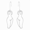 Female Sculpture Earrings, Body Earrings, Nude Female Body Earrings