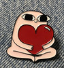 Funny Humor big heart Enamel Pin