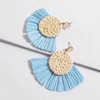Rattan Chandelier Tassel Earrings