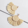 Rattan Chandelier Tassel Earrings