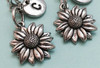 5 Sunflower charm, Flower Charms, Daisy Charm