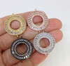 2/4pcs Micro Pave CZ Round Infinitive