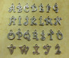 3 A-Z Script Initial Charm, Letter charm Wholesale 3 A-Z Script Initial Charm, Letter charm Wholesale