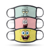 SpongeBob SquarePants Big Face Washable Face Masks - Pack of 3