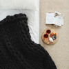 Handmade Wool Chunky Knitted Throw Blanket