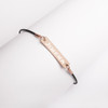 Engraved Silver Bar String Bracelet -Jimena