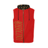 #Rossolini1# Red Sleeveless Zip Up Hoodie for Men (Model H16) #Rossolini1# Red Sleeveless Zip Up Hoodie for Men (Model H16)