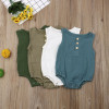 Cute As A Button Sleeveless Onesie
