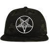 Sigil of Baphomet Embroidered Camo Flat Bill Snapback Hat