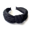 Knotted Up Black Wool Headband