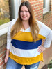 Boldly Blocked Top in Navy