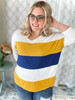 Boldly Blocked Top in Navy