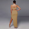 Crop Top Split Skirt Two Piece Set