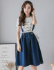 High Waist Overalls A-line Denim Skirts