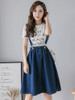 High Waist Overalls A-line Denim Skirts