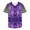 Green and Purple 420 All Over Print Baseball Jersey