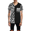 Silver and Black Logo All Over Print Baseball Jersey
