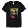 New 2020 Mona Lisa With The Mask Funny T shirt Men Women Summer Cotton T-shirt Boy Girl Clothes,Drop Shipping
