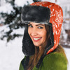 Trapper Hat- Christmas floral hand drawn