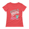 Girls Hunt Too Only Prettier Ladies' Scoopneck T-Shirt