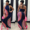 Sleeveless Maxi  Halter Dresses  Plus Size