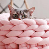 Kneading Cat Bed - Soft Wicker Cat Bed - Soft Warm Knitted Cat Bed