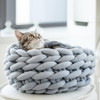 Kneading Cat Bed - Soft Wicker Cat Bed - Soft Warm Knitted Cat Bed