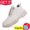 Safety Work Shoes Men Puncture Proof Security Steel Toe Comfortable Wear Resistant Work Boots Breathable Elastic security