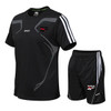 Men's Casual Short Sleeve T-shirt+Shorts Quick Drying 2 Piece Set Male Tracksuit Clothing Men Set Fitness Running Sporting Suits