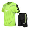 Men's Casual Short Sleeve T-shirt+Shorts Quick Drying 2 Piece Set Male Tracksuit Clothing Men Set Fitness Running Sporting Suits