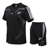 Men's Casual Short Sleeve T-shirt+Shorts Quick Drying 2 Piece Set Male Tracksuit Clothing Men Set Fitness Running Sporting Suits