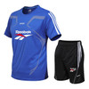 Men's Casual Short Sleeve T-shirt+Shorts Quick Drying 2 Piece Set Male Tracksuit Clothing Men Set Fitness Running Sporting Suits