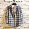 Casual Spring Autumn Plaid  Long Sleeve Streetwear