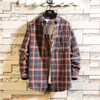 Casual Spring Autumn Plaid  Long Sleeve Streetwear