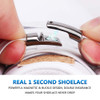 1 Pair Magnetic Shoelaces Elastic No Tie Shoe