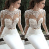 Women's Lace Long Evening Ball  Formal  Party Dress