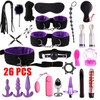 Sex Toys For Couples Handcuffs Whip Nipples Clip Blindfold Mouth Gag Adult Sex Toys Kit BDSM Bondage Toy Flirt Games For Couples
