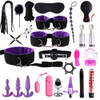 Sex Toys For Couples Handcuffs Whip Nipples Clip Blindfold Mouth Gag Adult Sex Toys Kit BDSM Bondage Toy Flirt Games For Couples
