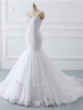 Mermaid Wedding Dress 2021 keyhole Back Long Robe de mariee Lace Appliques Bride Dress