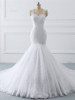 Mermaid Wedding Dress 2021 keyhole Back Long Robe de mariee Lace Appliques Bride Dress