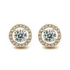 18k Gold Filled CZ Halo Stud Earrings
