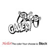 Carved Gamer Vinyl Wall Sticker game room For Kids Room Decoration Wall Murals boys bedroom Decor gaming poster wallpaper