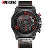 Quartz watches Men Leather Wrist Watch