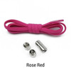 Elastic No Tie Shoelaces with Metal Lock Round End