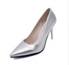 Plus Size 34-44 Hot Women Shoes Pointed Toe Pumps Patent Leather Dress High Heels Boat Wedding Zapatos Mujer Blue Wine Red